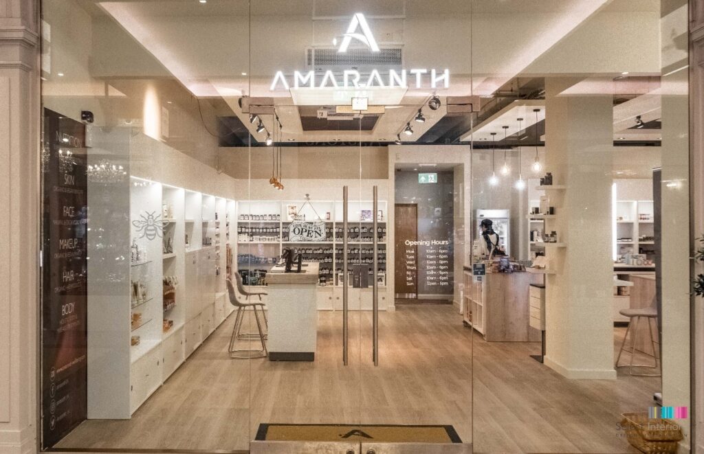Amaranth shop fit out in Manchester by Select Interiors