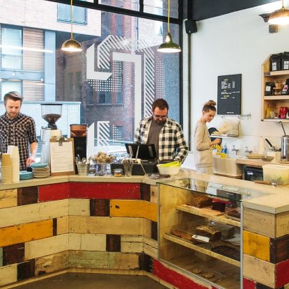 Caffeine & Co cafe fit out Manchester by Select Interiors